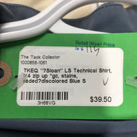 "?Sloan" LS Technical Shirt, 1/4 zip up *gc, stains, faded?discolored
