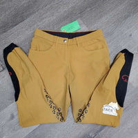 Euro Seat Breeches *vgc, mnr stained & discolored legs & seat, threads
