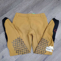 Euro Seat Breeches *vgc, mnr stained & discolored legs & seat, threads
