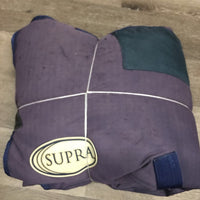 Hvy Winter Blanket, 0 legs *gc, clean, wpf, older, v. faded, repairs, snags, pills, rubs
