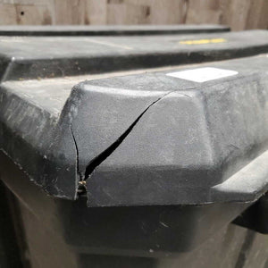 Rolling Plastic Tack Trunk - Box, Pull out Handle, Wheels *No Tray or Keys, dirt, scrapes, tape, tight latches, cracked lid