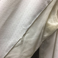 LS Sun Show Shirt, 1/3 Snap Up, snap Collar, mesh sleeves *gc, stained: cuffs & collar, snags, pits, undone seam
