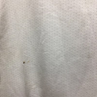 LS Sun Show Shirt, 1/3 Snap Up, snap Collar, mesh sleeves *gc, stained: cuffs & collar, snags, pits, undone seam
