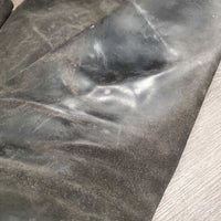 Full Suede Chaps *gc/fair, faded, v.rubbed, stains, older, dirty, stiff, marks, unstitched strap
