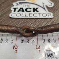 Thin Sweet Iron Western Loose Ring Bit *gc/fair, v.rusty, mnr dirty, rubs
