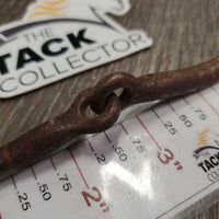 Thin Sweet Iron Western Loose Ring Bit *gc/fair, v.rusty, mnr dirty, rubs
