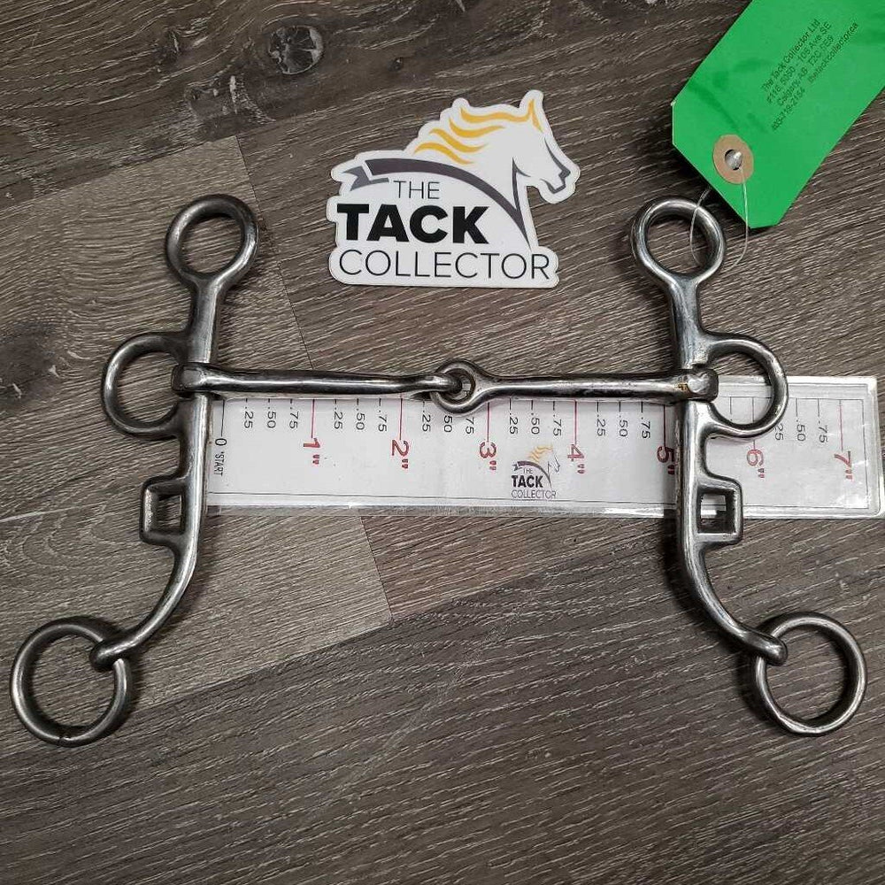 Thin Argentine Style Combo Tom Thumb Jointed Med Shank Western Bit *vgc/gc, dirt, residue, scratches