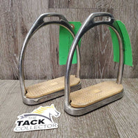 Fine Hvy Stirrup Irons, 2x grips *gc/fair, stains, scratches, dirt, residue, v.discolored
