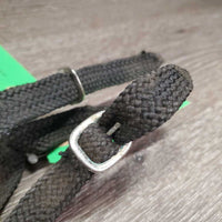 Pr POW Spurs, Braided Nylon Spur Straps *gc/fair, dirty, scratches, BROKEN buckle, stiff, oxidized
