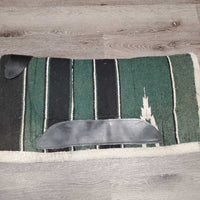 Fleece Bottom Navajo Western Pad *gc, v. rubbed, clumpy, mnr hair, faded, pills, snags, bare spots, undone stitch, threads
