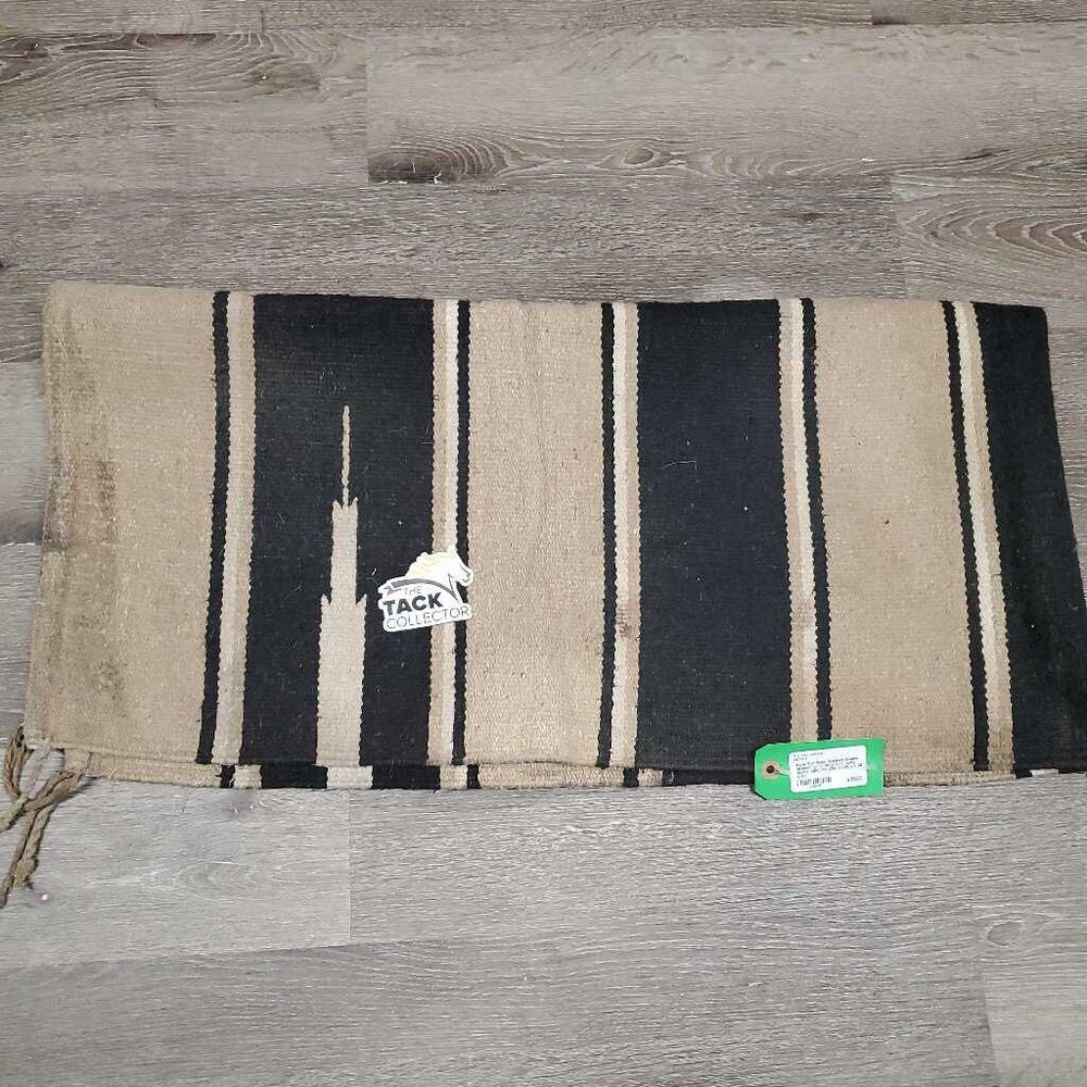 Thin Wool Western Saddle Blanket *gc, v. dirty, stiff, hairy, stains, rubs, mnr pills