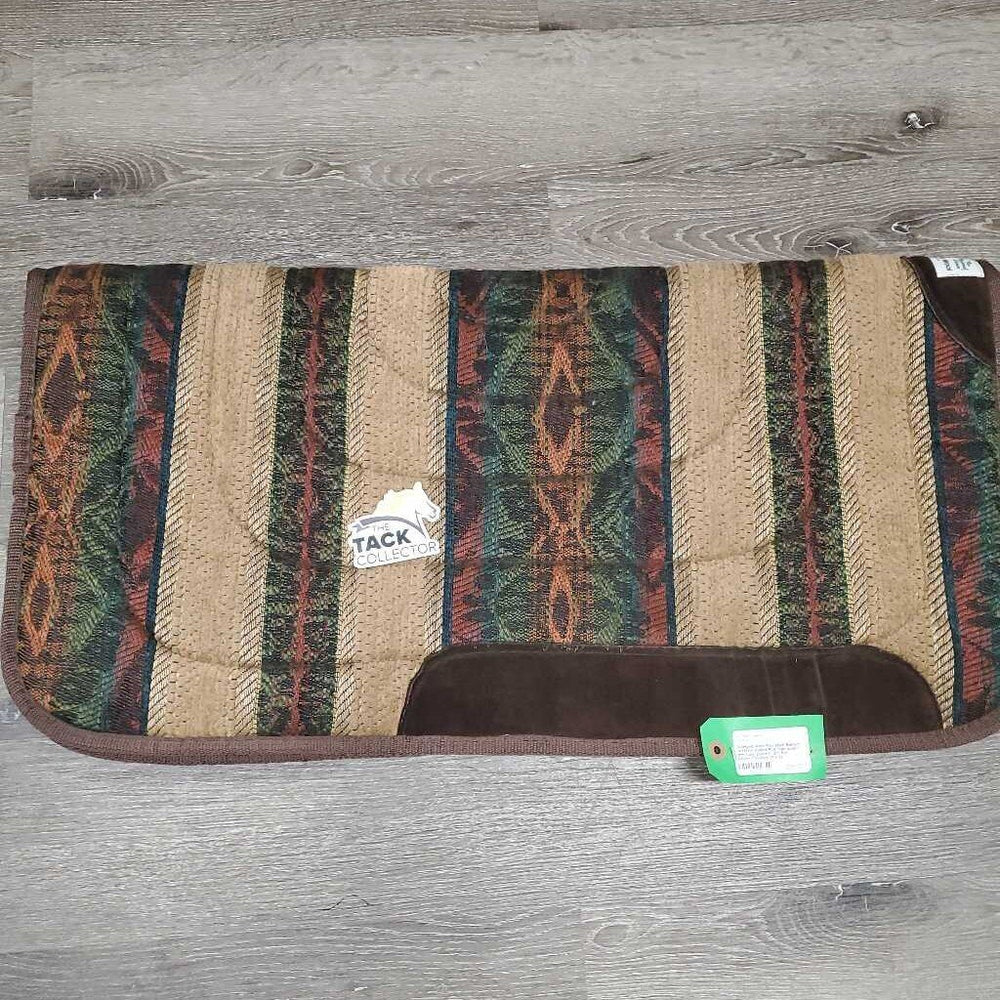 Thin Wool Bottom Western Saddle Pad *vgc, older? mnr rubs, puckers, dirt, hair