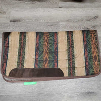 Thin Wool Bottom Western Saddle Pad *vgc, older? mnr rubs, puckers, dirt, hair