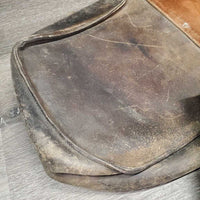 Leather Saddle Bag *gc/fair, older, v.dry, rubbed & faded, scratches
