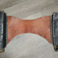 Leather Saddle Bag *gc/fair, older, v.dry, rubbed & faded, scratches

