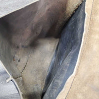 Leather Saddle Bag *gc/fair, older, v.dry, rubbed & faded, scratches
