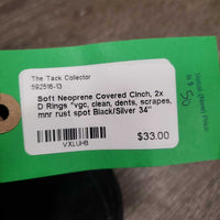 Soft Neoprene Covered Cinch, 2x D Rings *vgc, clean, dents, scrapes, mnr rust spot
