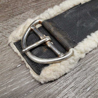 Nylon Web Fleece Cinch, 2x D's *gc/fair, hair, rust, clean, stains, clumpy, folded, edges: curls & rubs
