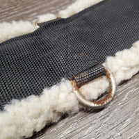 Nylon Web Fleece Cinch, 2x D's *gc/fair, hair, rust, clean, stains, clumpy, folded, edges: curls & rubs
