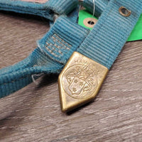 Thick Nylon Halter *gc/fair, stains, discolored, rubs & frays, faded, missing grommet, older
