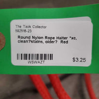 Round Hollow Nylon Rope Halter *xc, clean?stains, older?
