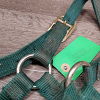 Thick Nylon Halter *gc/fair, dirt, v.rubbed, v.scraped & frayed, stains, faded
