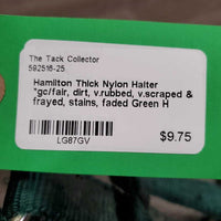 Thick Nylon Halter *gc/fair, dirt, v.rubbed, v.scraped & frayed, stains, faded
