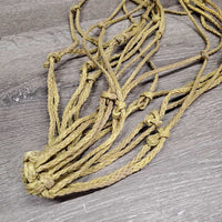 Thin Hvy Nylon String Hay Net *gc/fair, stains, frays, dirty, older, broken & chewed strings, rusty
