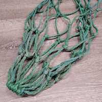 Thick Hvy Nylon String Hay Net *gc/fair, stains, frays, dirty, older, broken & chewed strings, rusty
