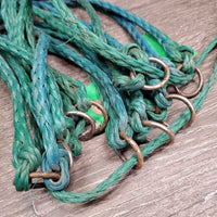 Thick Hvy Nylon String Hay Net *gc/fair, stains, frays, dirty, older, broken & chewed strings, rusty
