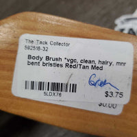 Body Brush *vgc, clean, hairy, mnr bent bristles

