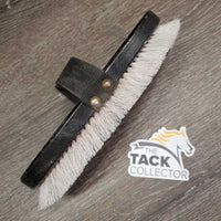 Short Bristle Dandy Brush, handle *gc, hairy, dirt?dusty, bent bristles
