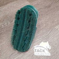 Plastic Curry, handle *gc, dirty, scrapes, scratches, sticker residue, hair, bent bristles
