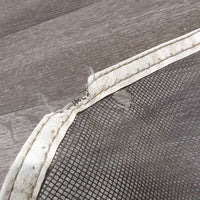 VINTAGE Mesh Fly Neck ONLY *fair, holes, dirt, unstitched velcro, repairs?

