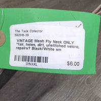 VINTAGE Mesh Fly Neck ONLY *fair, holes, dirt, unstitched velcro, repairs?
