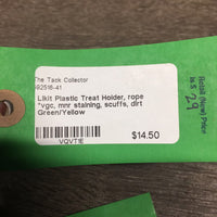 Plastic Treat Holder, rope *vgc, mnr staining, scuffs, dirt

