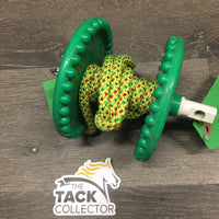 Plastic Treat Holder, rope *vgc, mnr dirt, scuffs, plastic insert
