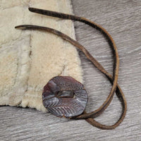 Sheepskin Saddle Seat Cover *fair/poor, converted jacket? stains, clumpy, holes, thins spots, rubber tubing
