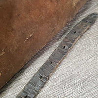 Fleece Lined Wide Leather Breastcollar *fair/poor, cracks, dry, clumpy, hair, stiff, stains, older, rusty, needs new straps, fleece pulling off
