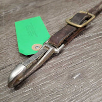 Adjustable Leather Tie Down? Strap, 2x snaps *fair, stains, dirty, scrapes, rust, xholes
