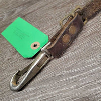 Adjustable Leather Tie Down? Strap, 2x snaps *fair, stains, dirty, scrapes, rust, xholes
