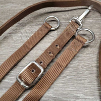 Western Nylon Running Martingale *gc, older, dirty, hole & edge rubs/frays
