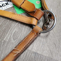 Thick Western Running Martingale, snap *fair, older, v.dry, v.stiff, cracking, xholes, stains, mnr undone stitching, too small snap
