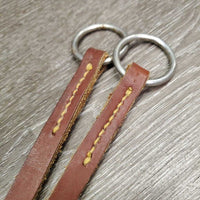 Flat Thin Leather Western Running Martingale *vgc, no stopper, rubs, scrapes, rust, clean, stiff, xholes
