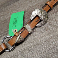 Silver/Leather Headstall, Breastplate *gc/fair, clean, stains, edge scrapes & rubs, mnr creases, TORN Holes, Missing screws
