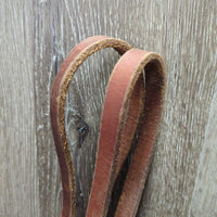 Thick Leather Headstall, Pr Split Reins, leather laces *gc, clean, film?mold, chewed laces, mnr scraped edges, chewed & stiff end
