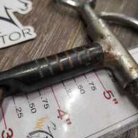 LS Double Jointed Sweet Iron Western Bit, Center Ring *gc, dirty, rusty, scrapes

