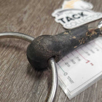 Thick Rubber Loose Ring Snaffle Bit *fair/poor, rusty, dirty, v.chewed, missing chunks
