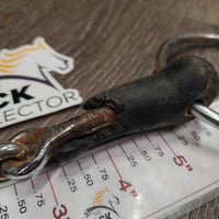 Thick Rubber Loose Ring Snaffle Bit *fair/poor, rusty, dirty, v.chewed, missing chunks
