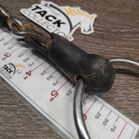 Thick Rubber Loose Ring Snaffle Bit *fair/poor, rusty, dirty, v.chewed, missing chunks
